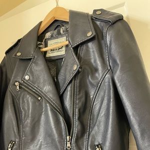 Levi’s faux leather navy blue jacket